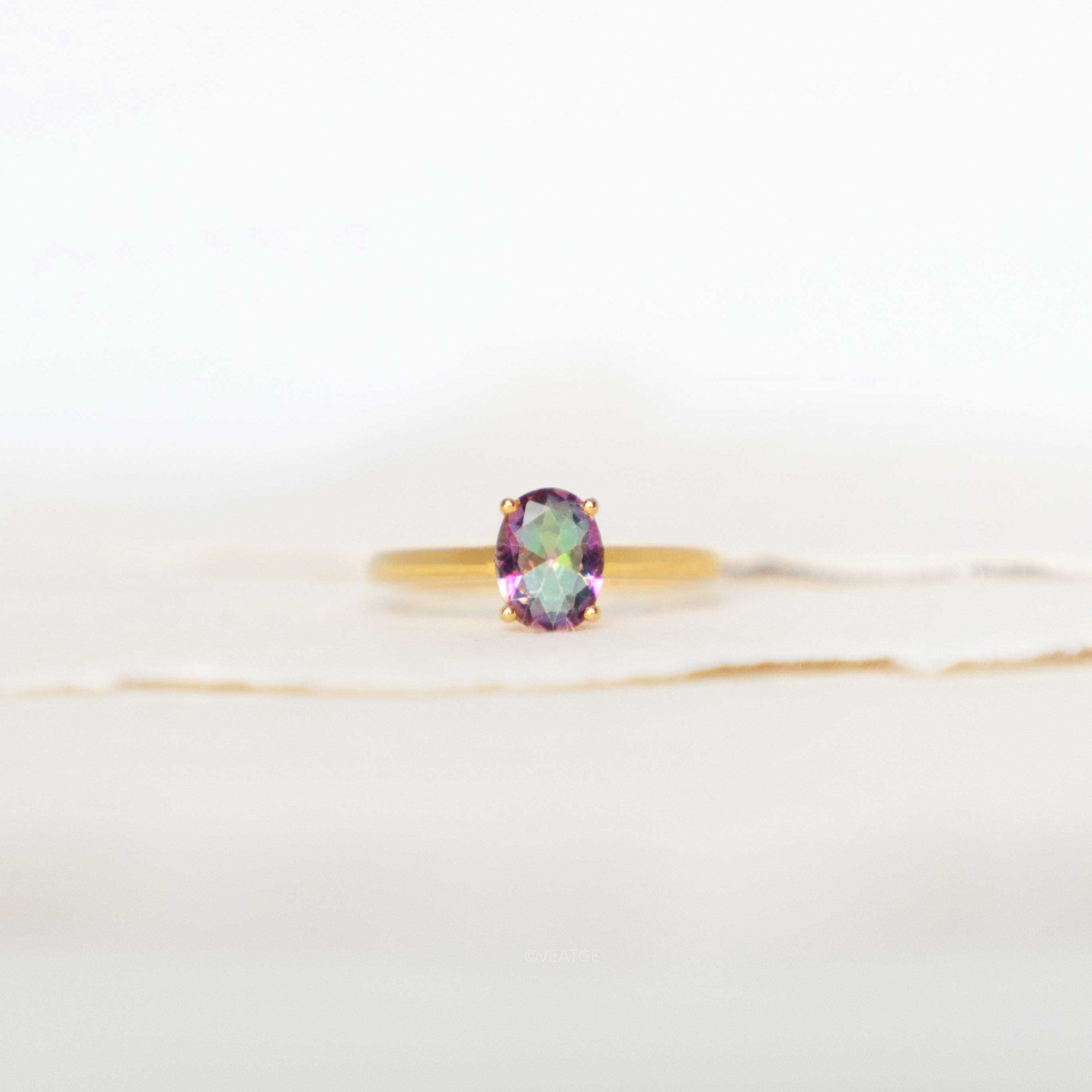 Mystic Topaz Ring in Gold Vermeil gifts for women gift for her gemstone ring
