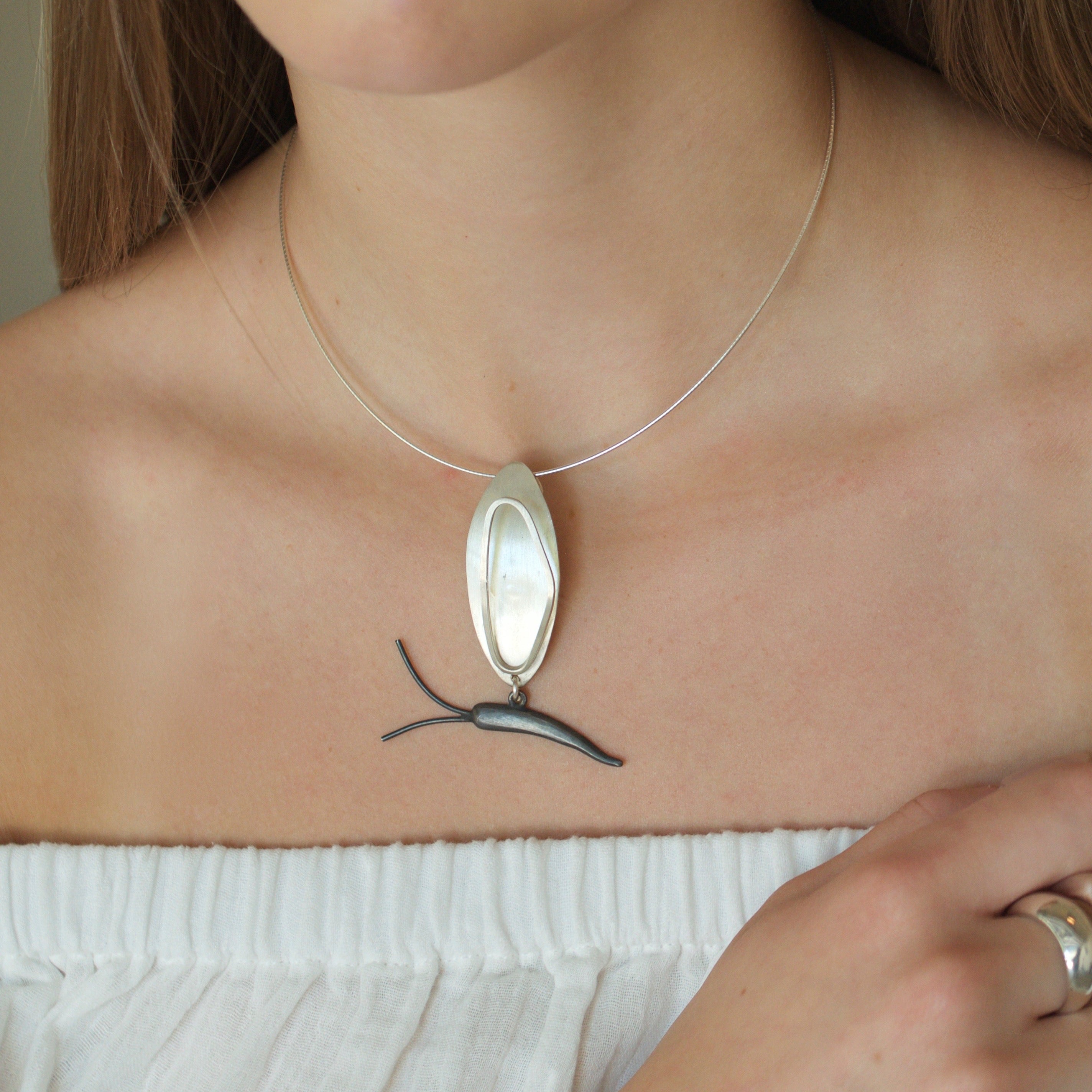 silver butterfly necklace