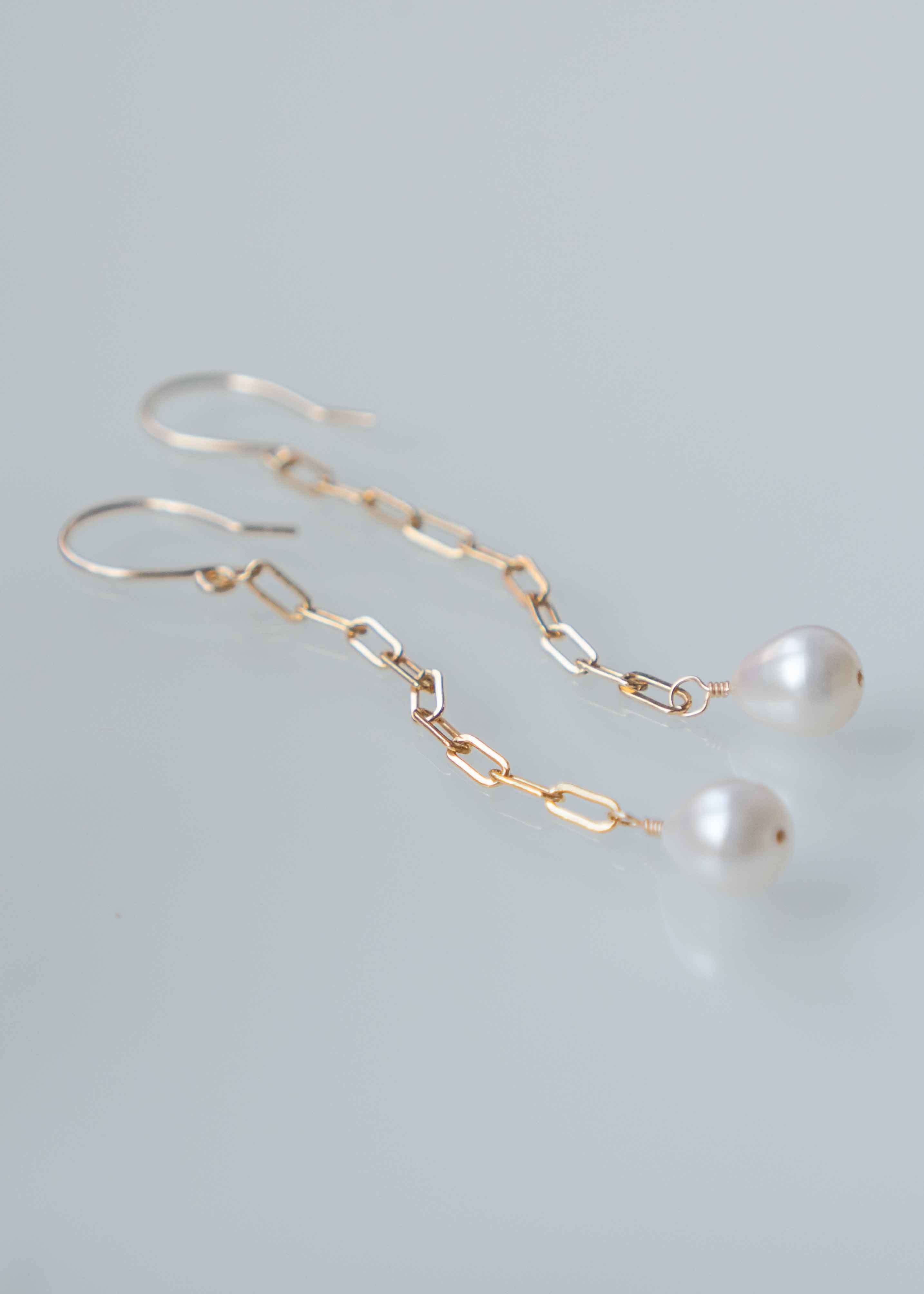 Pearl Dangle Drop Earrings Gift for women bridesmaids