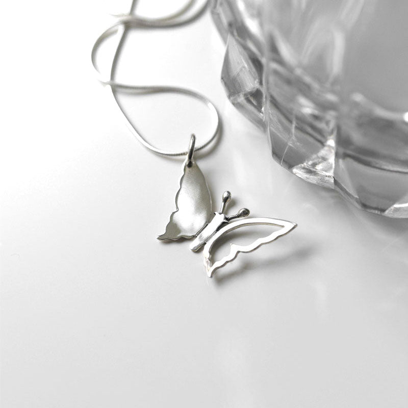 Petite Butterfly Pendant in Silver