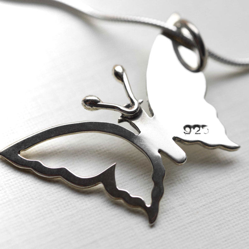Petite Butterfly Pendant in Silver