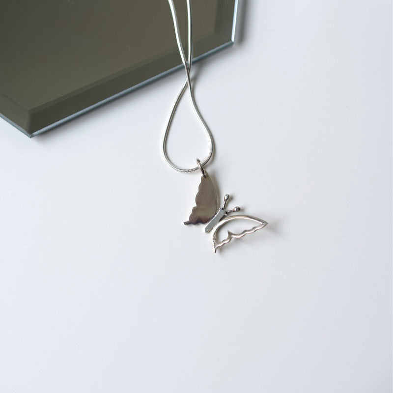 Petite Butterfly Pendant in Silver