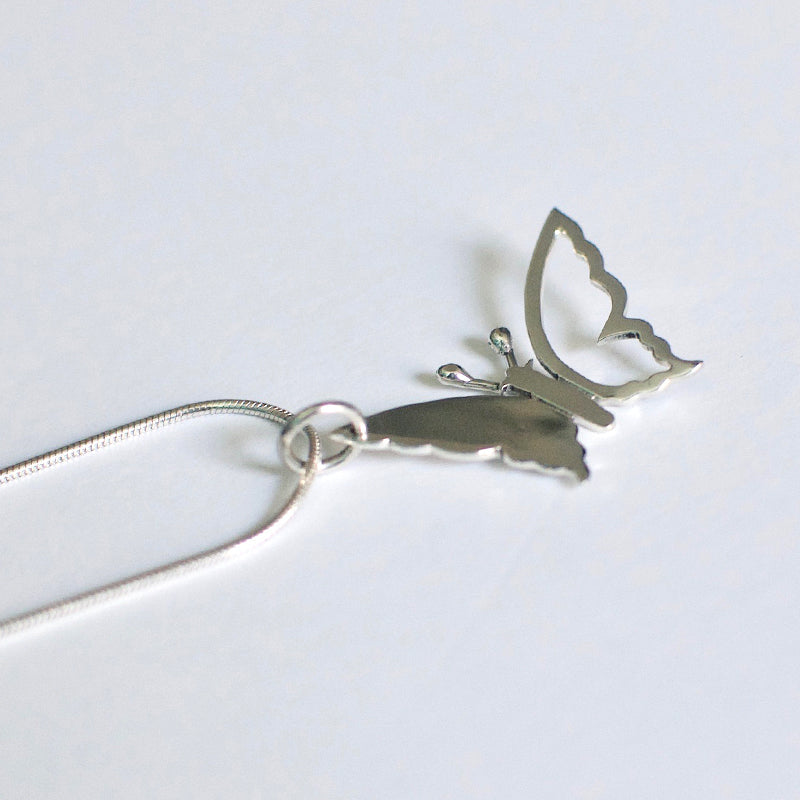 Petite Butterfly Pendant in Silver
