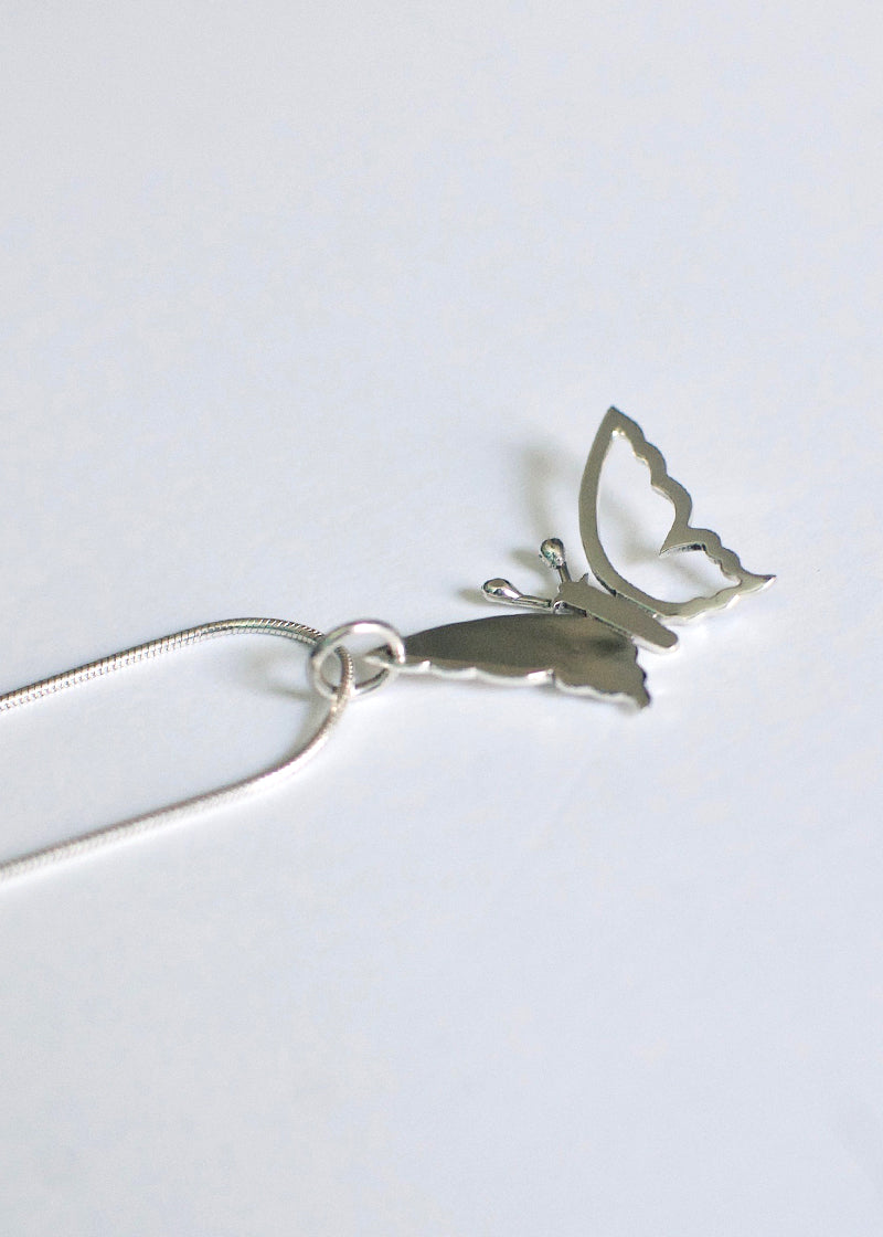 Petite Butterfly Pendant in Silver