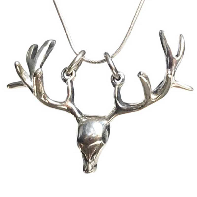 deer antler pendant, Christmas necklace, women's hunting gift