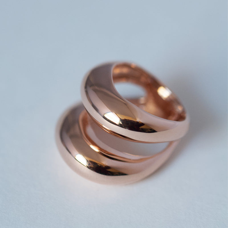 Dome Ring in Rose Gold, Rose Gold Statement Ring, Dome Ring