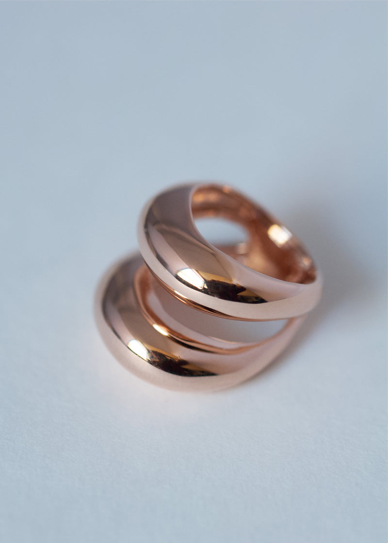 Dome Ring in Rose Gold, Rose Gold Statement Ring, Dome Ring