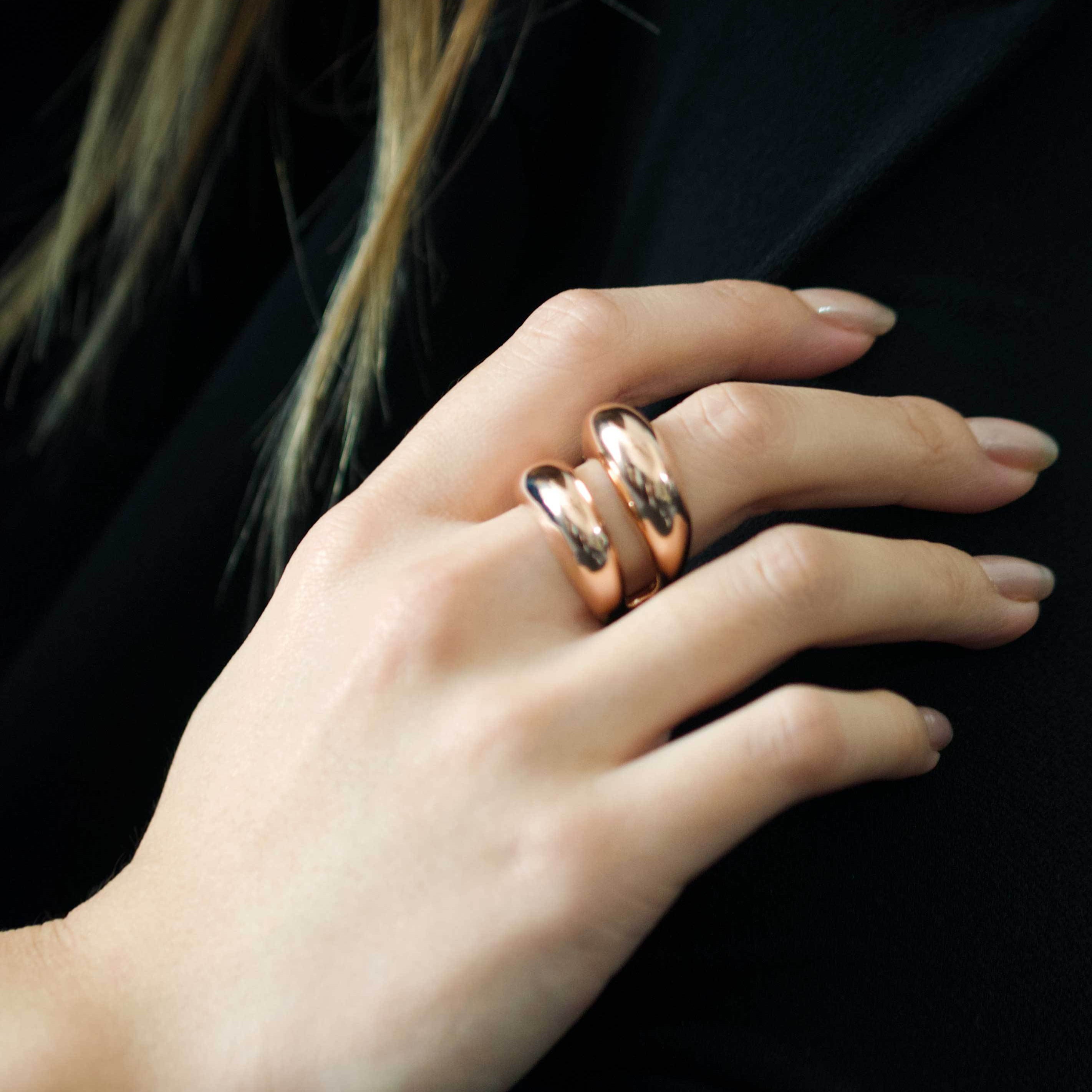 rose gold dome ring