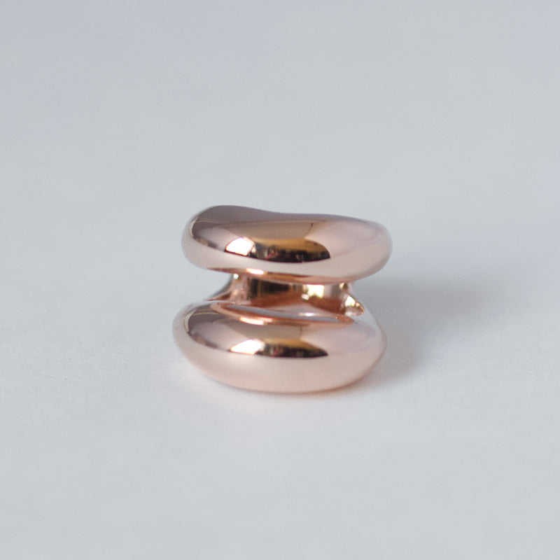 dome ring, rose gold ring, gold dome ring