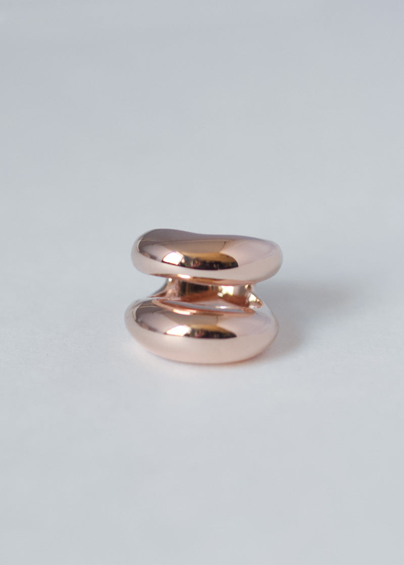 dome ring, rose gold ring, gold dome ring