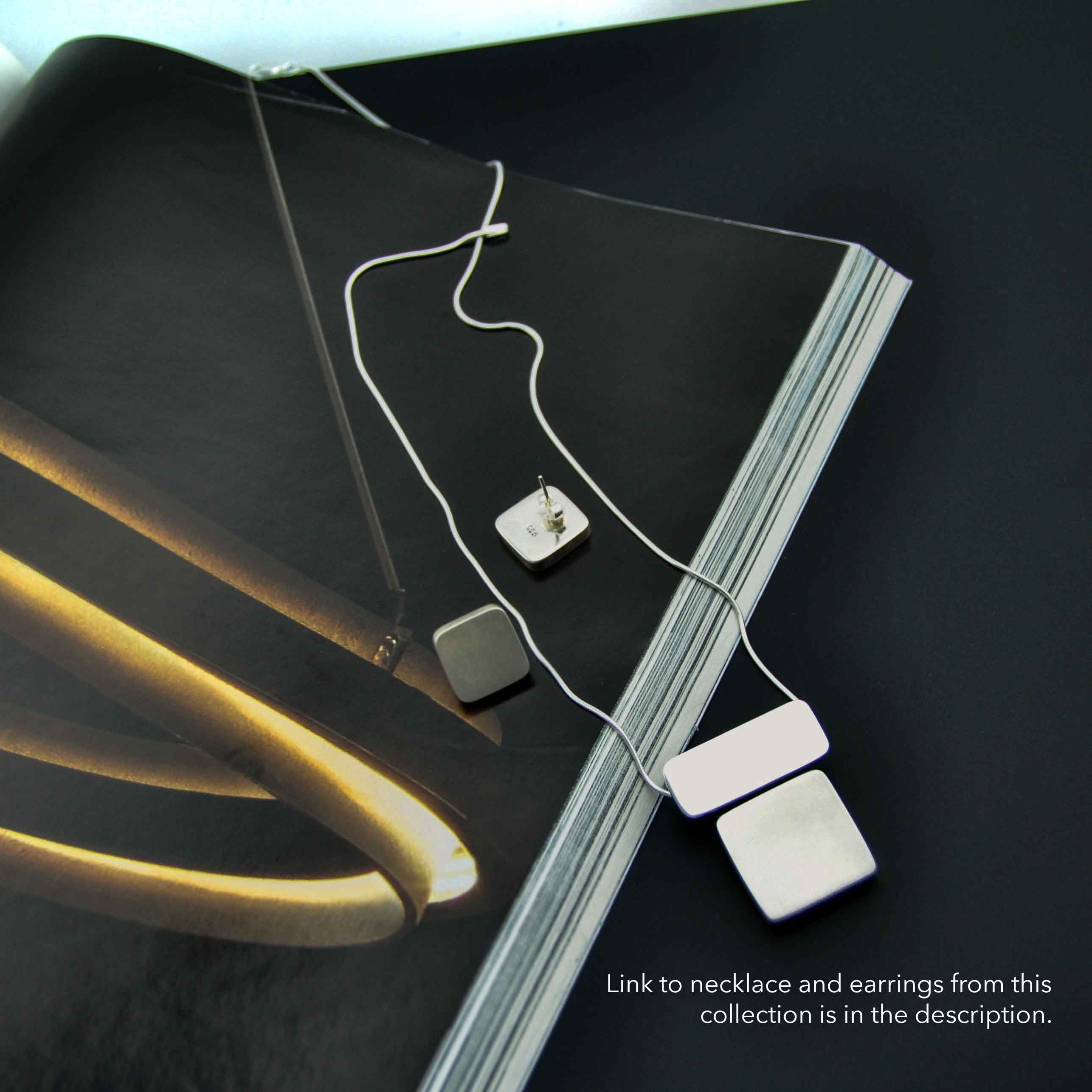 silver geometric jewelry for modern women