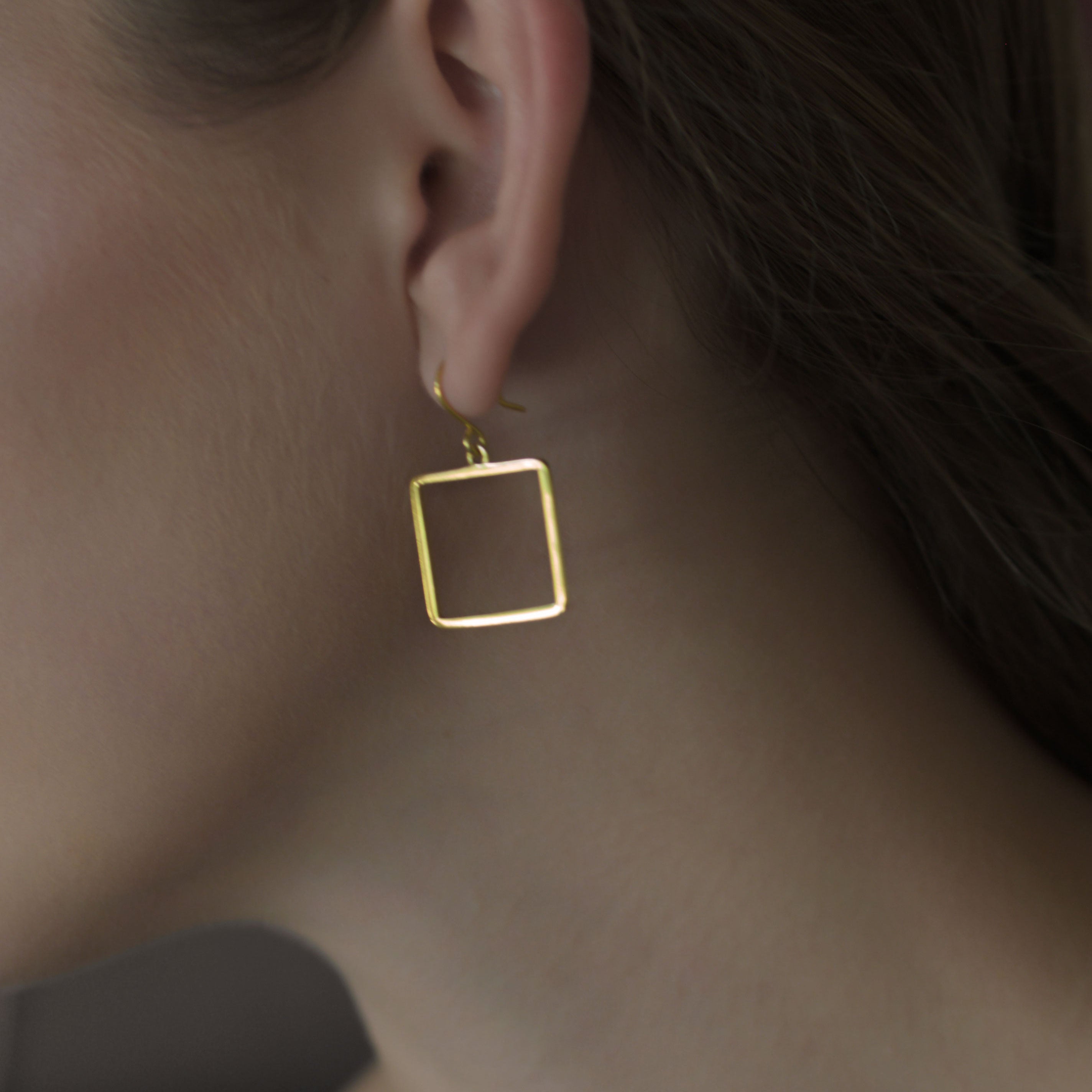 gold geometric earrings