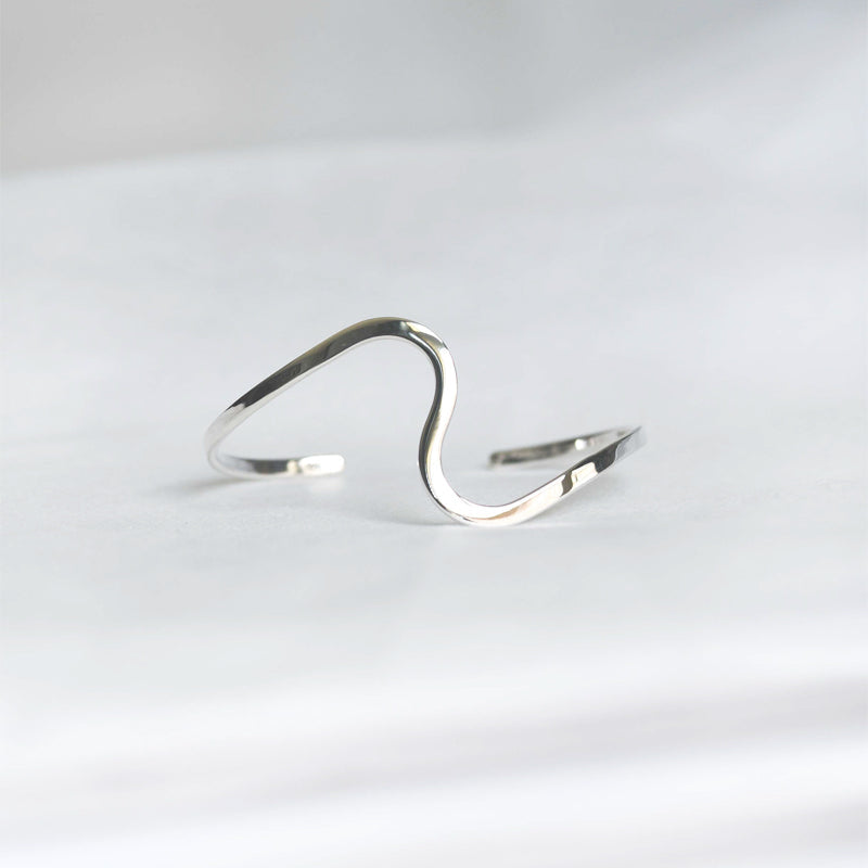 Unique statement silver cuff
