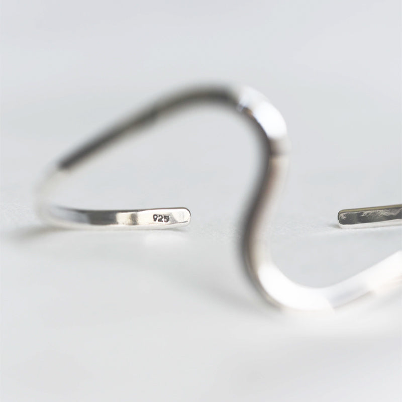 Unique statement silver cuff