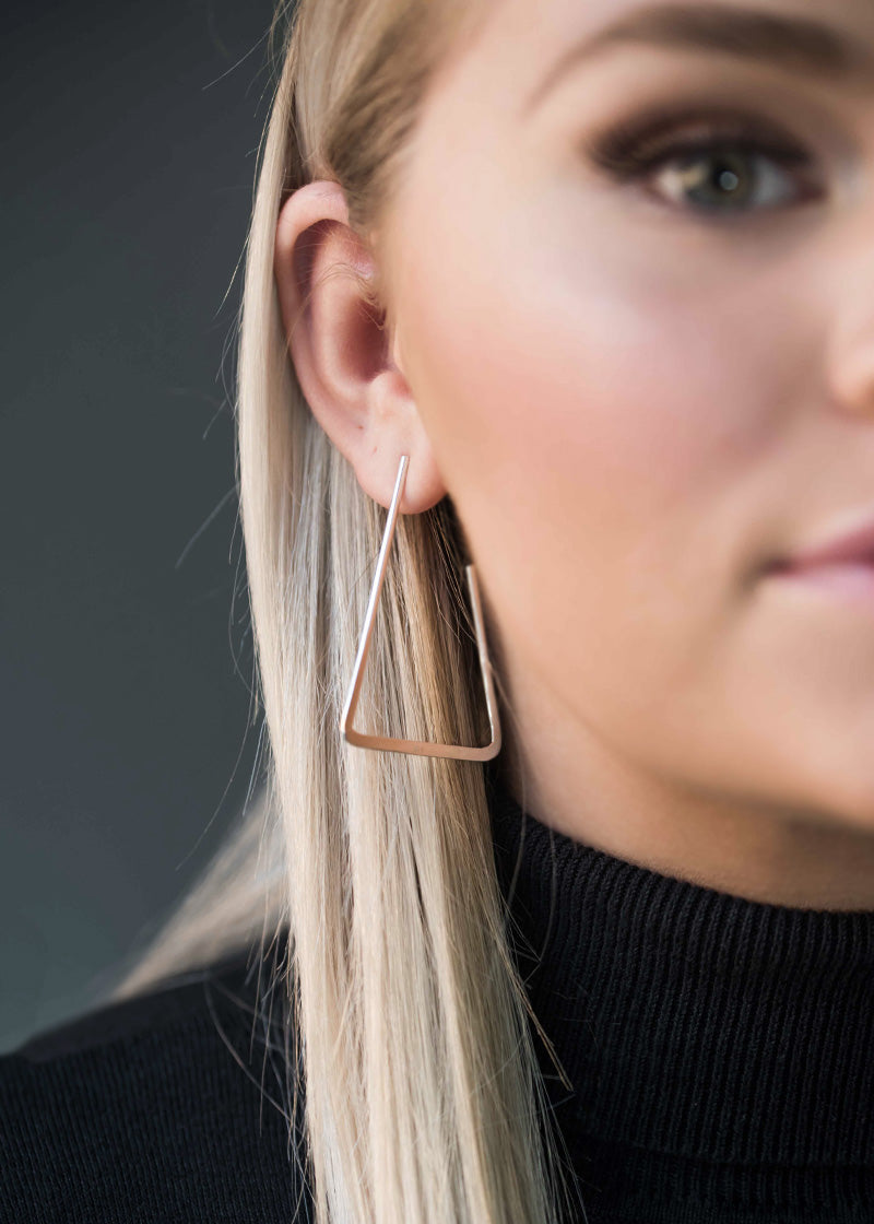 Triangular Geometric Statement high quality Earrings