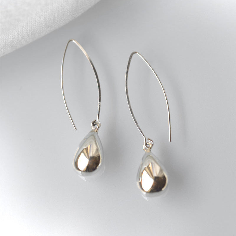 Tear drop earrings silver