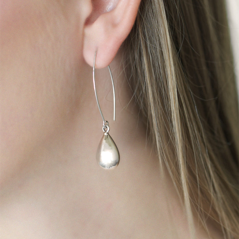 Tear drop earrings silver