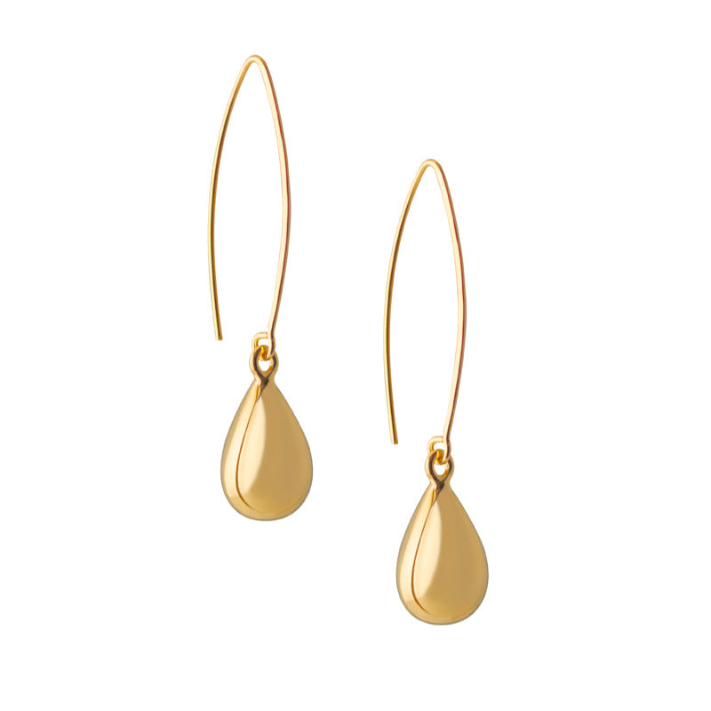 Tear drop earrings gold