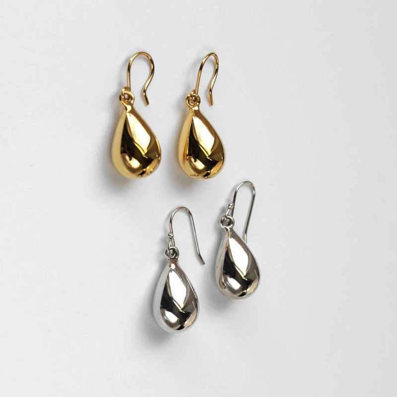 Teardrop Earrings Dangle Drop Earrings Sterling Silver 18k Gold Plated