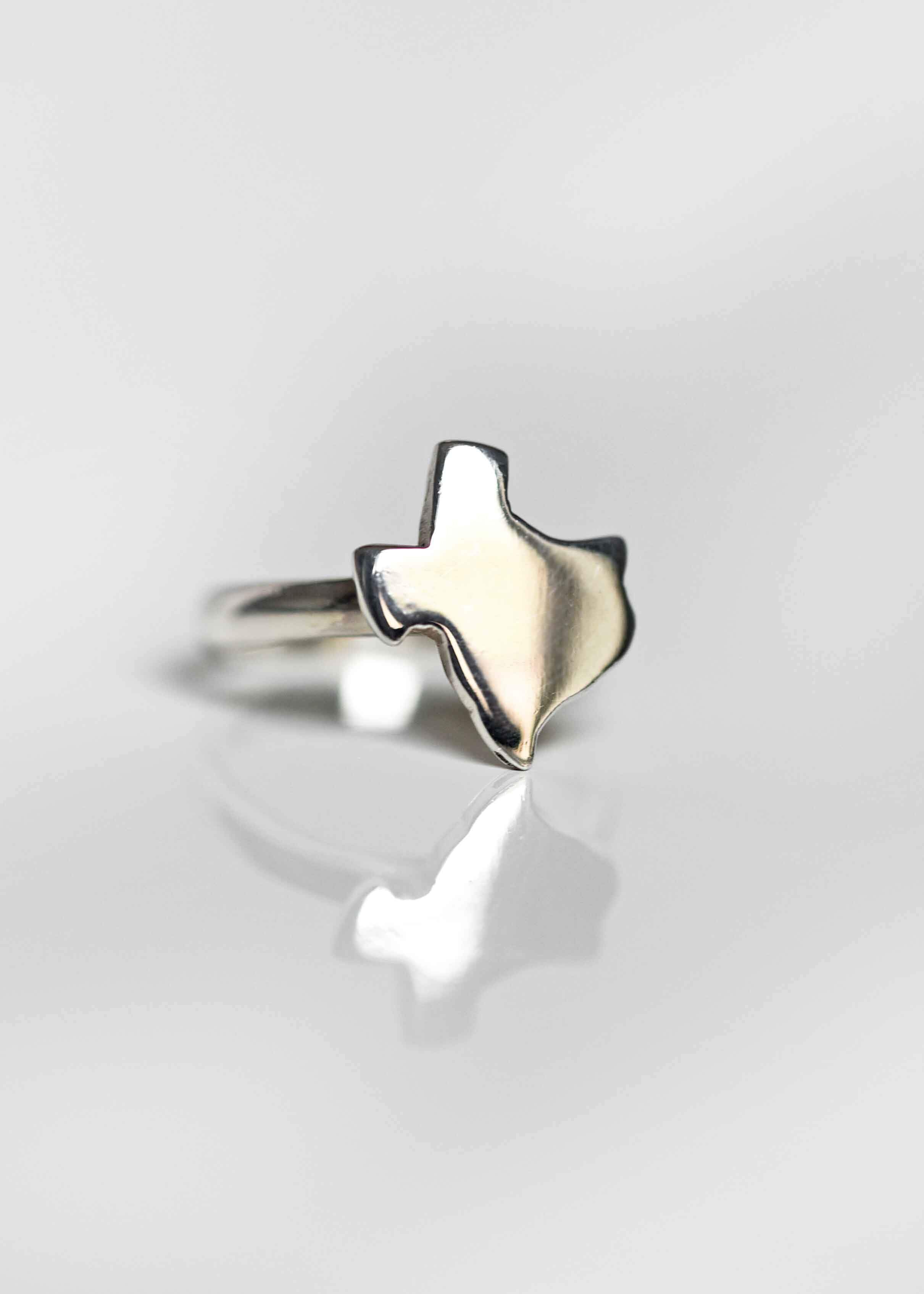 sterling silver Texas ring, texas shape ring, texas jewelry