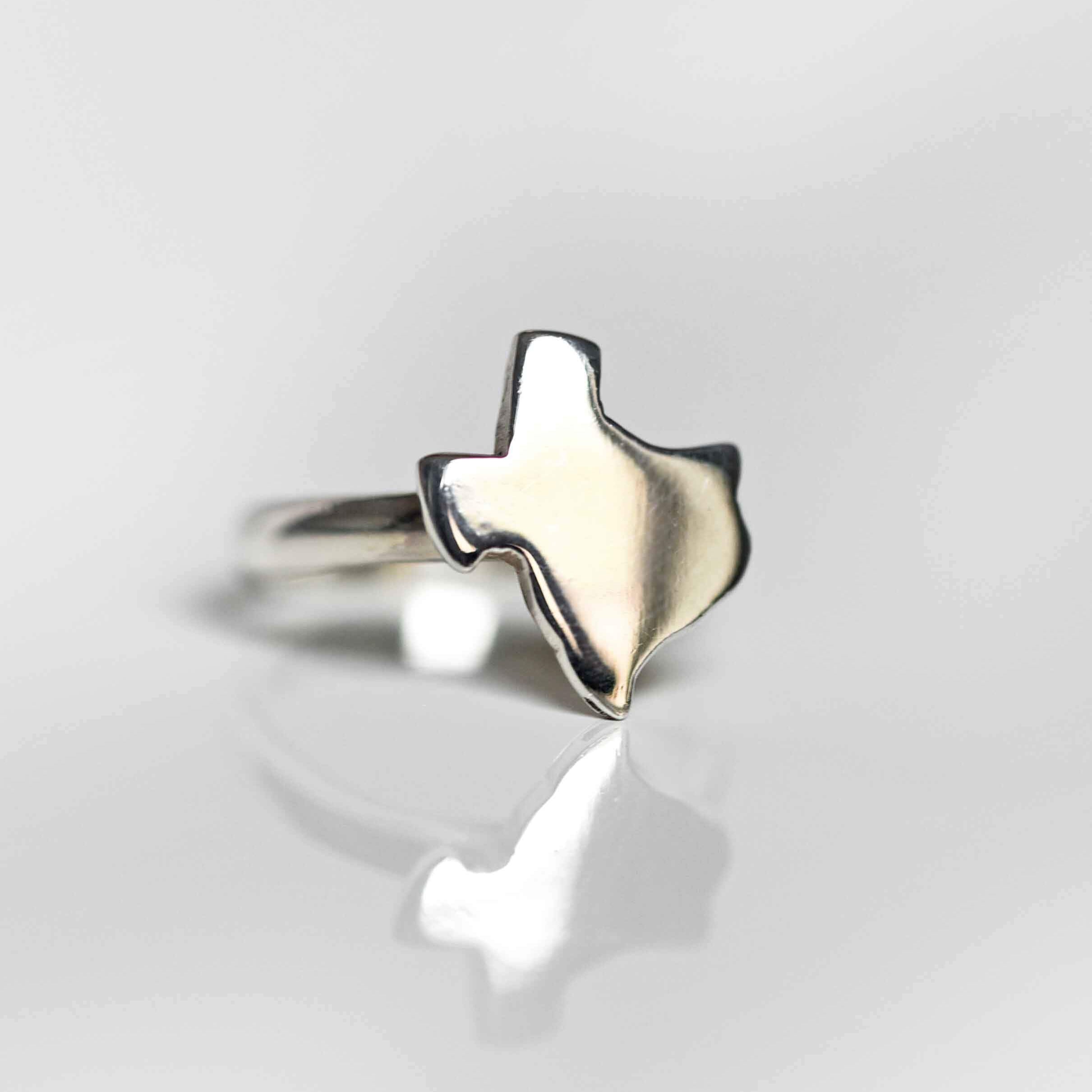 sterling silver Texas ring, texas shape ring, texas jewelry