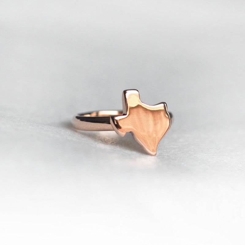 texas ring rose gold