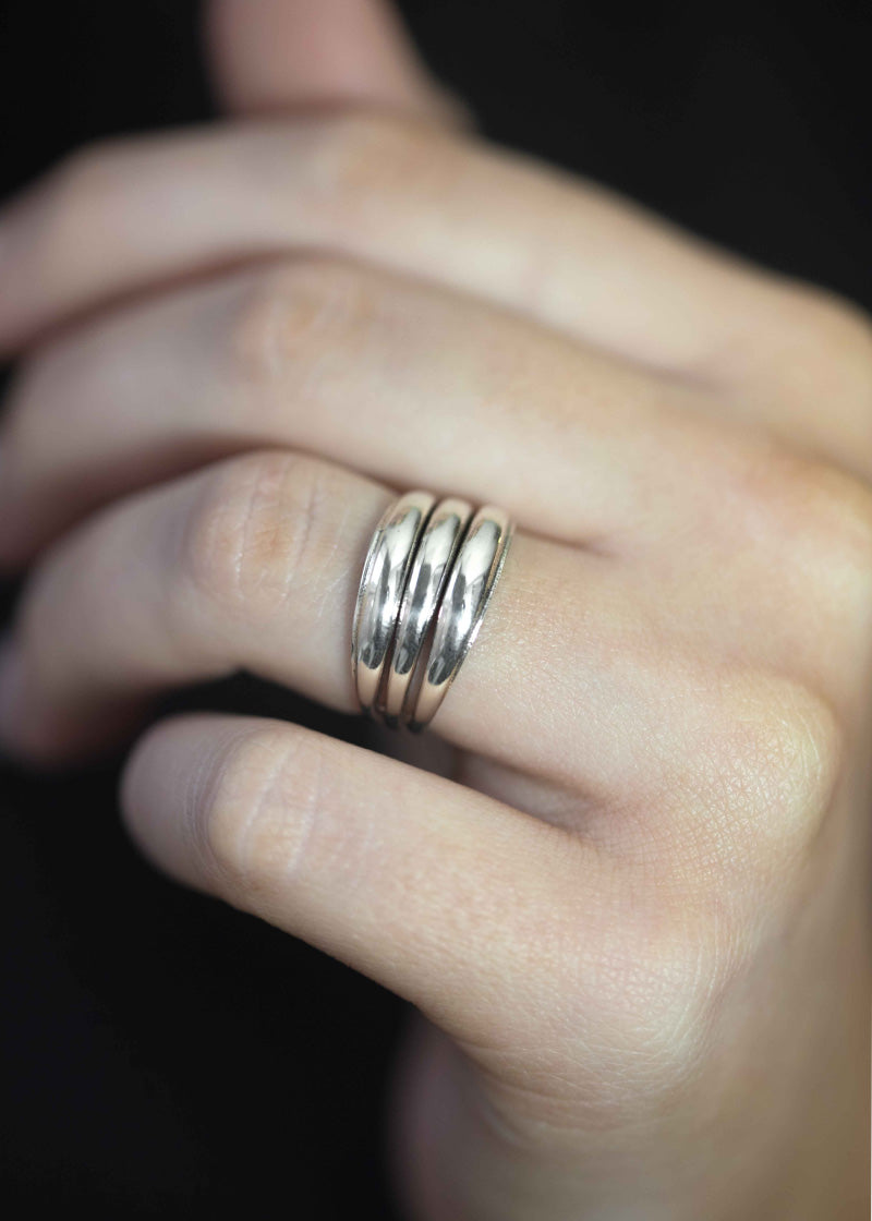 sleek dome ring in sterling silver