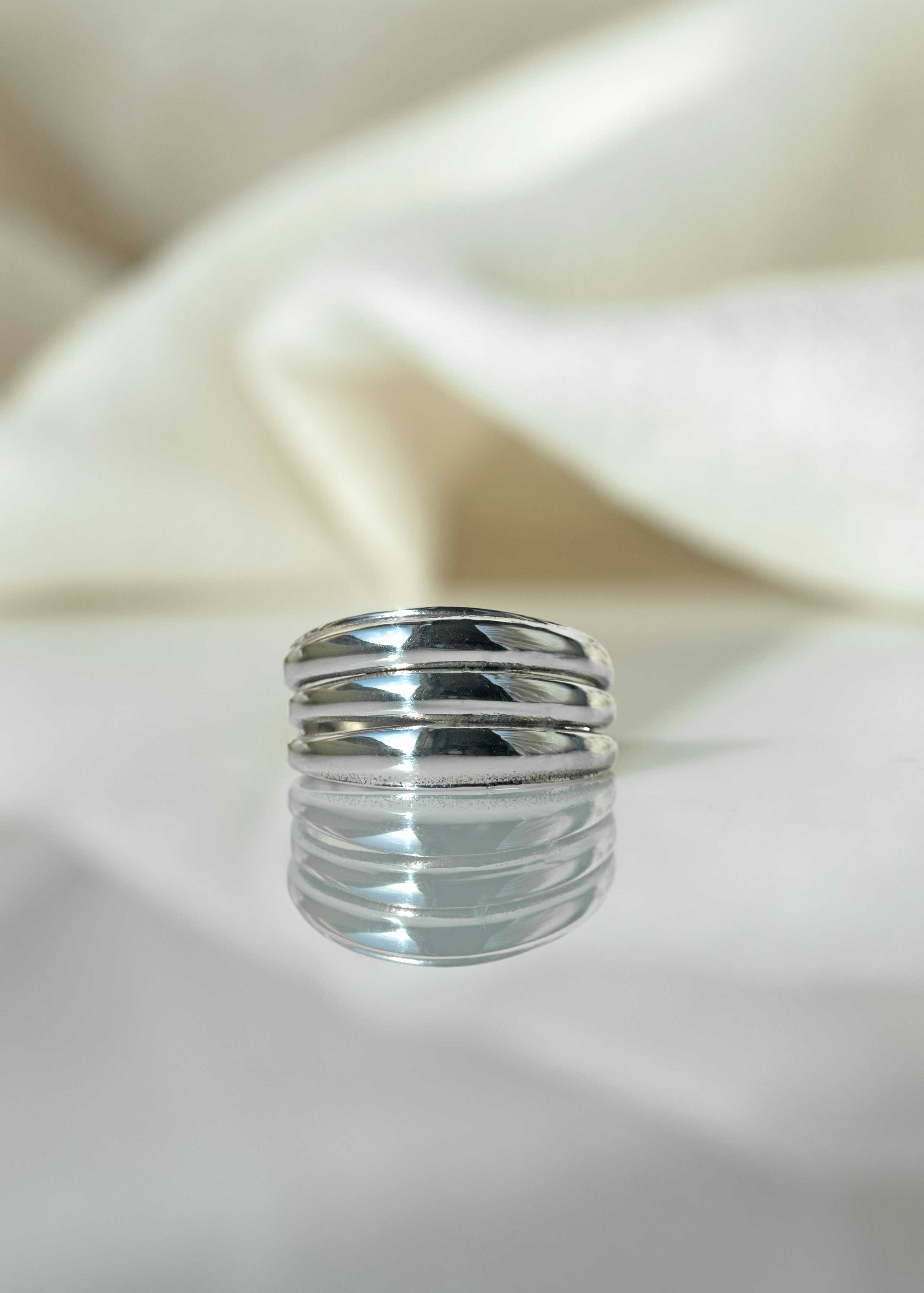 sleek dome ring in sterling silver