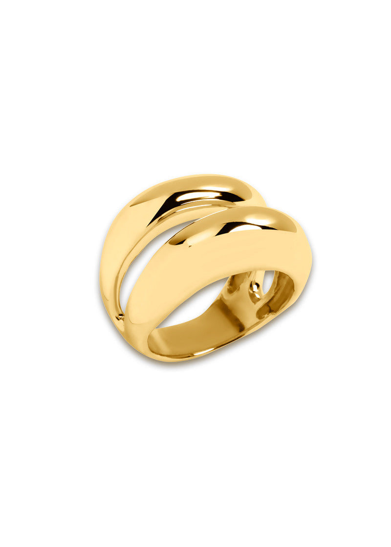 Two Dome Ring - Gold