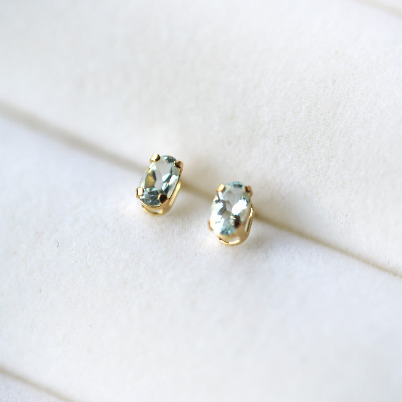 aquamarine earrings in gold