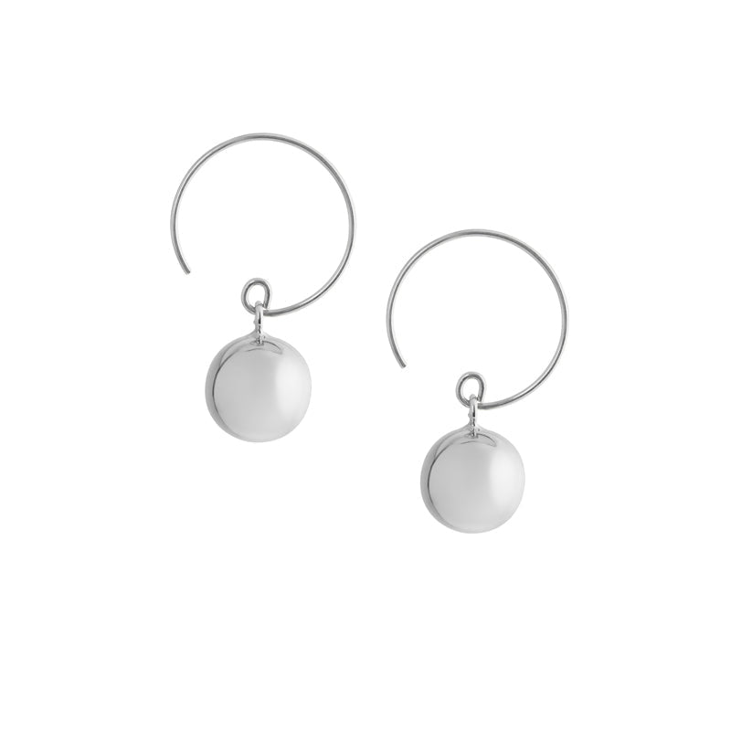 Ball Wire Hoops Earrings