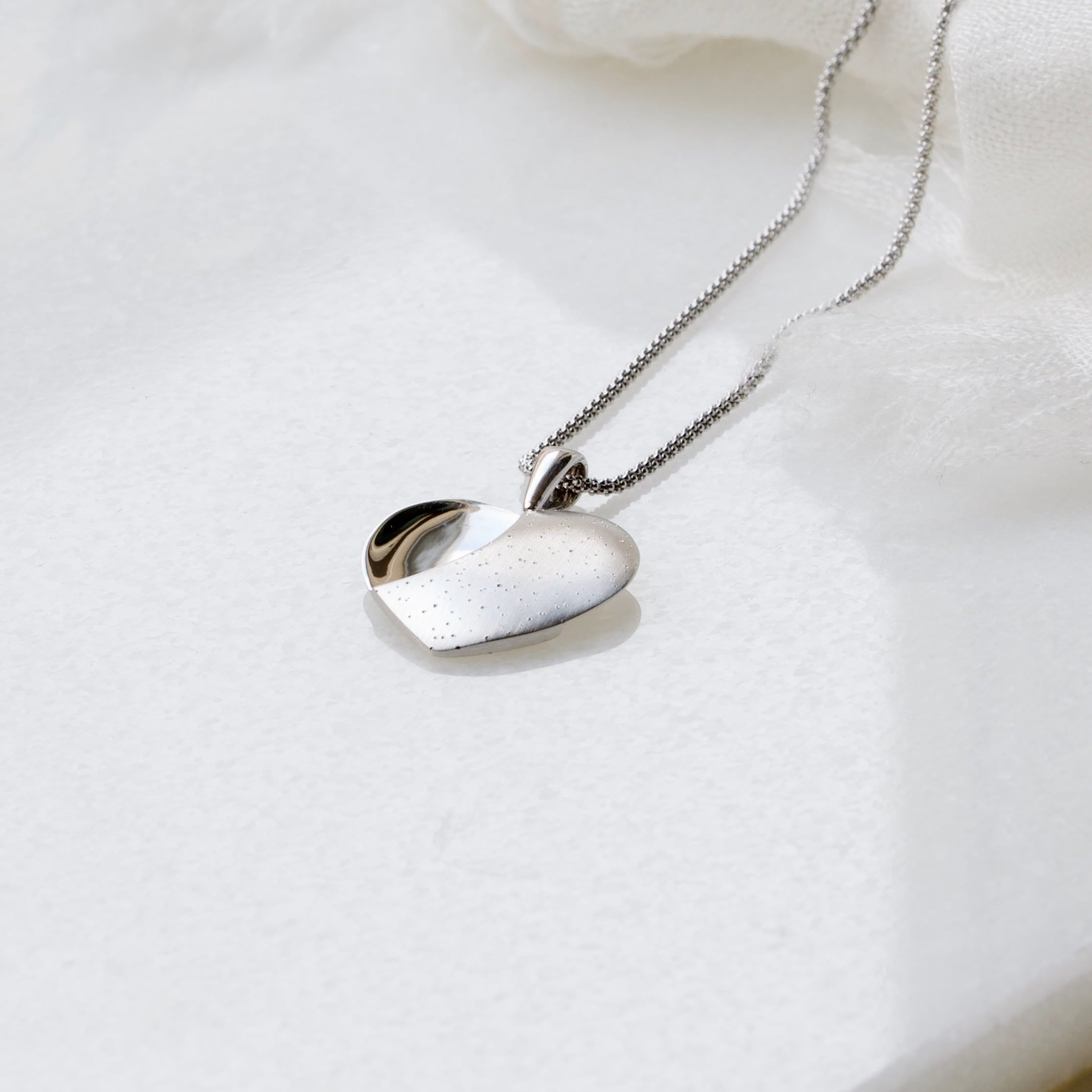 diamond dust heart pendant