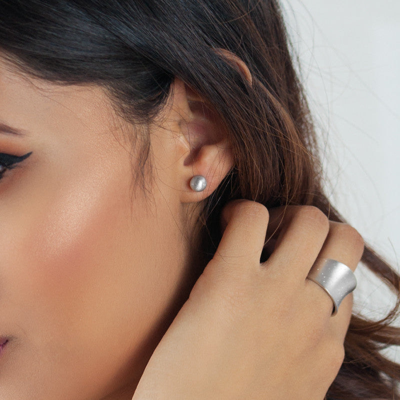 sparkle sterling silver studs simple earrings for girls