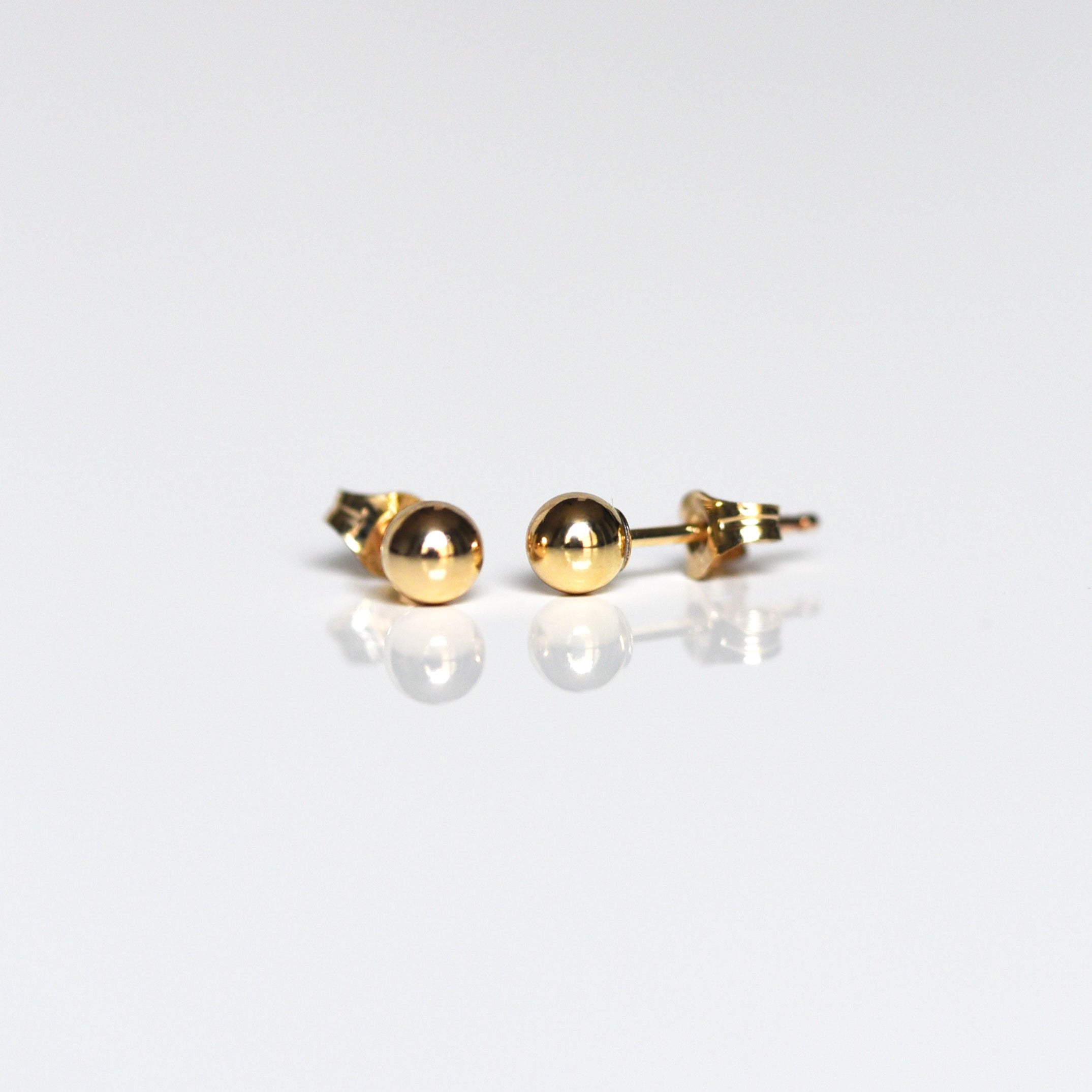 simple gold studs, small earrings hypoallergenic gold filled