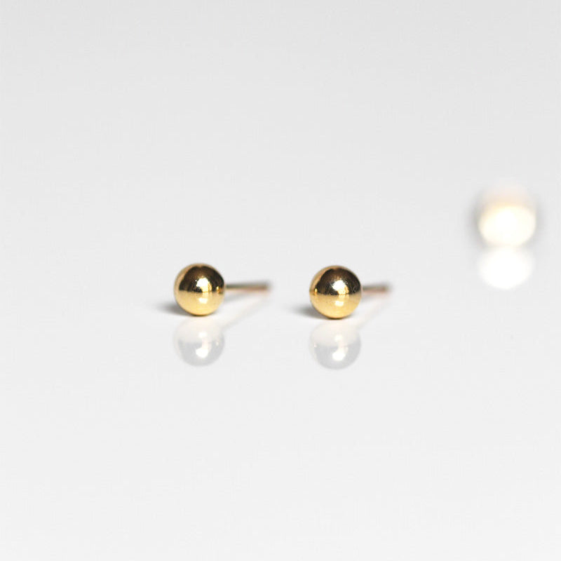 simple gold studs, small earrings hypoallergenic gold filled