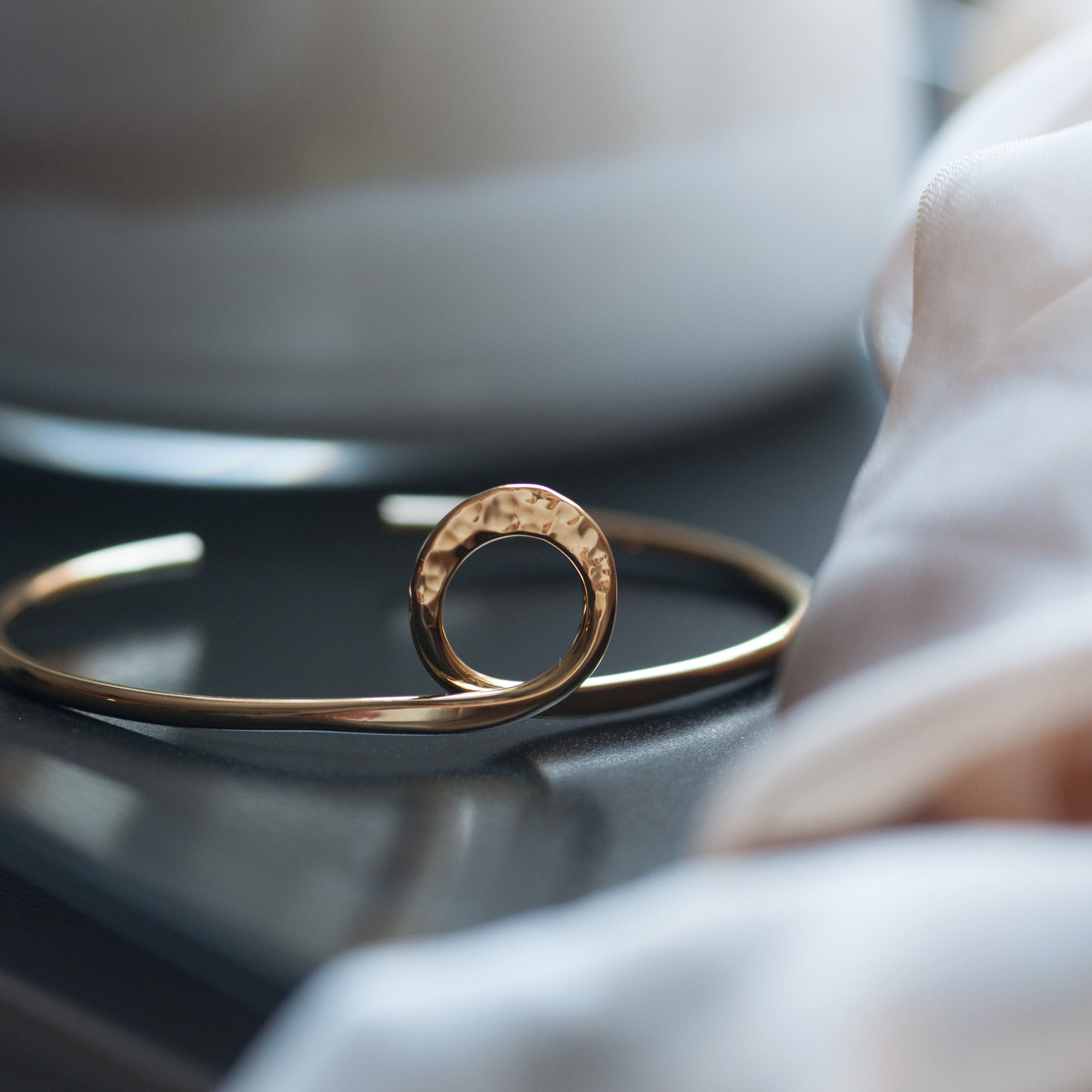 gold bracelet cuff geometric statement unique