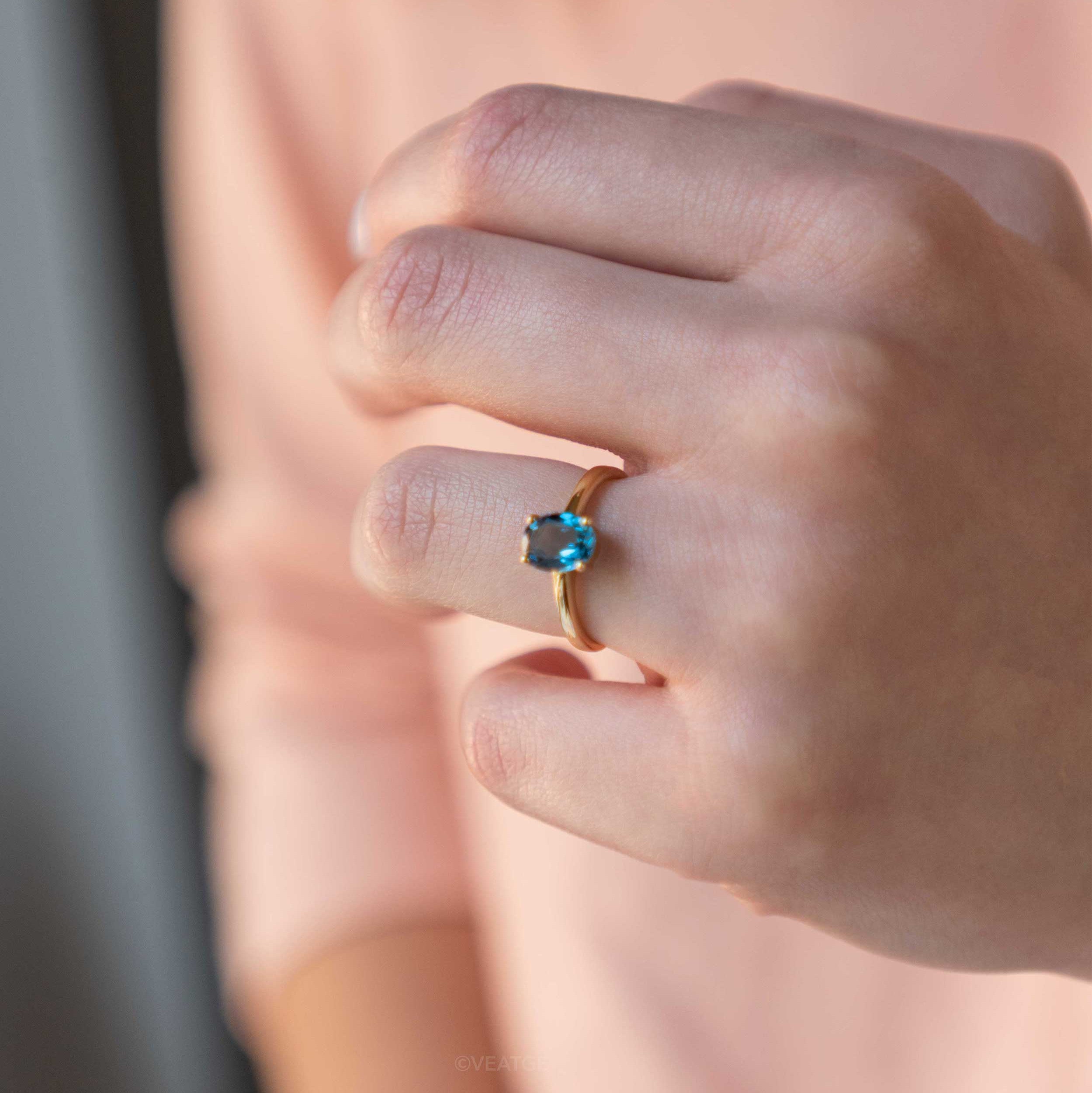 london blue topaz gold ring proposal promise engagement wedding replacement alternative band ring real gemstone december birthstone birthdays best gifts for women