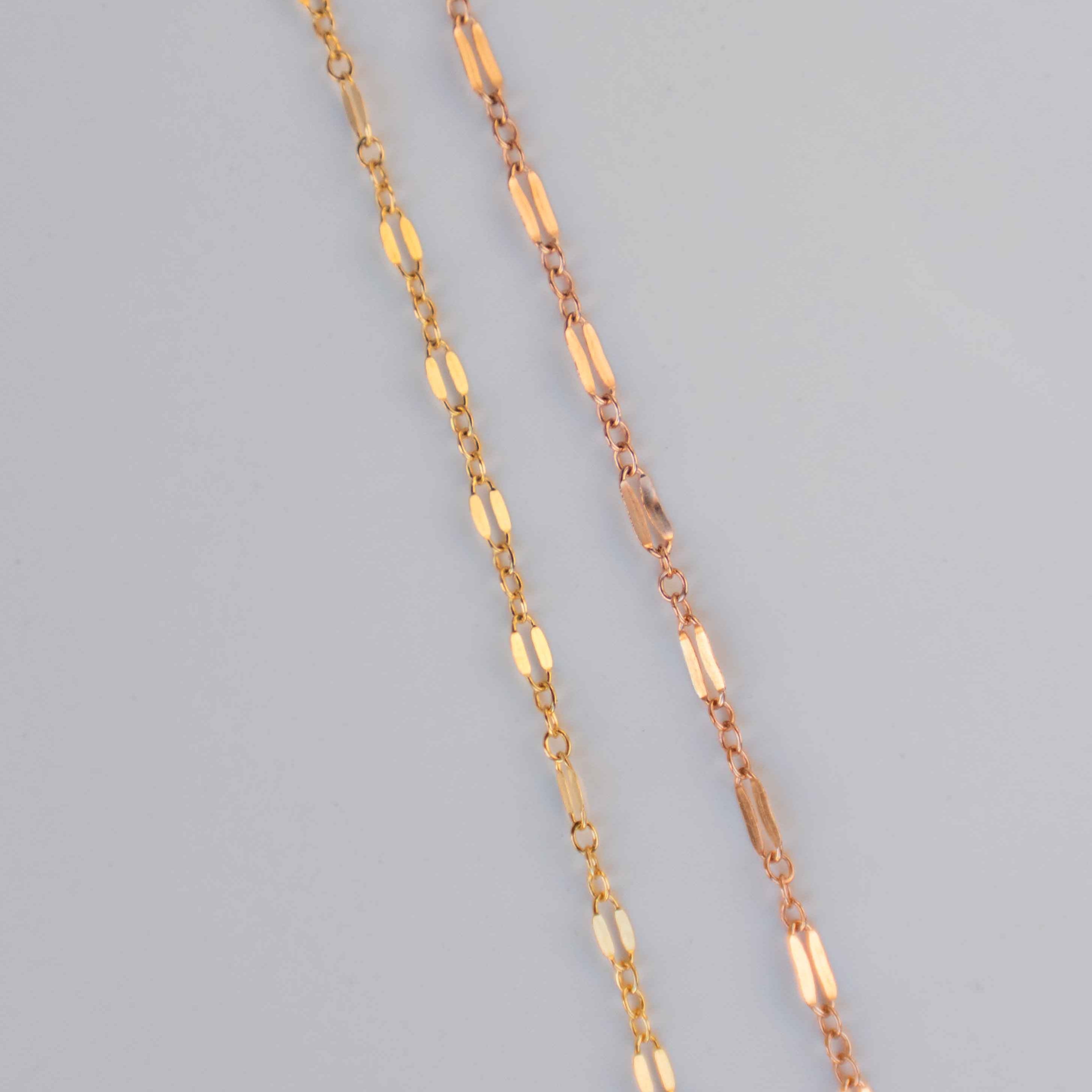 sequin wheat fancy Chain Necklace rose gold gifts for women