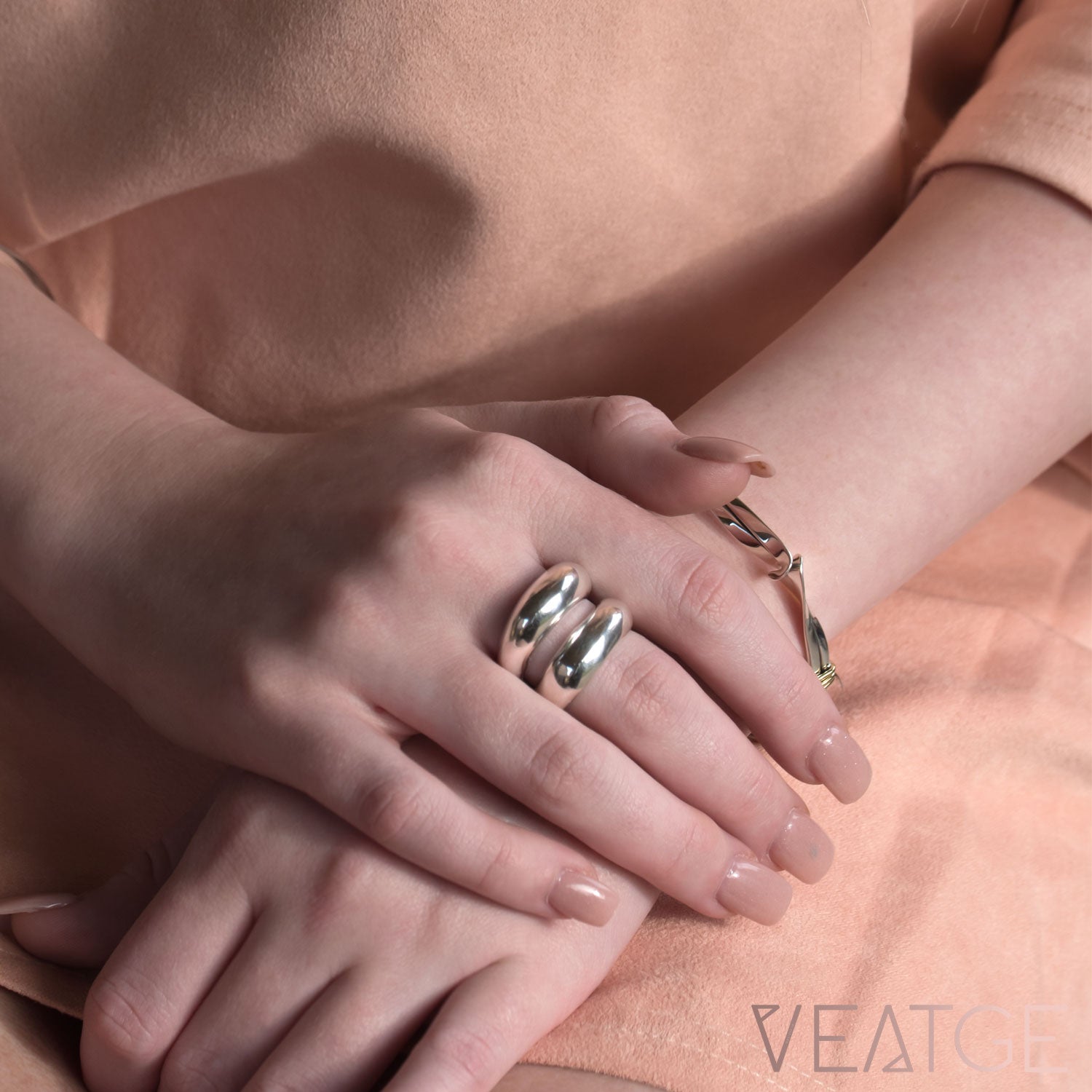 Silver Dome Ring, Chunky Ring, Statement Ring