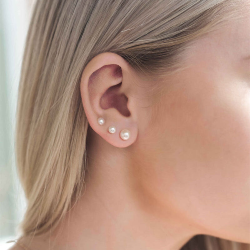 tiny pearl earrings