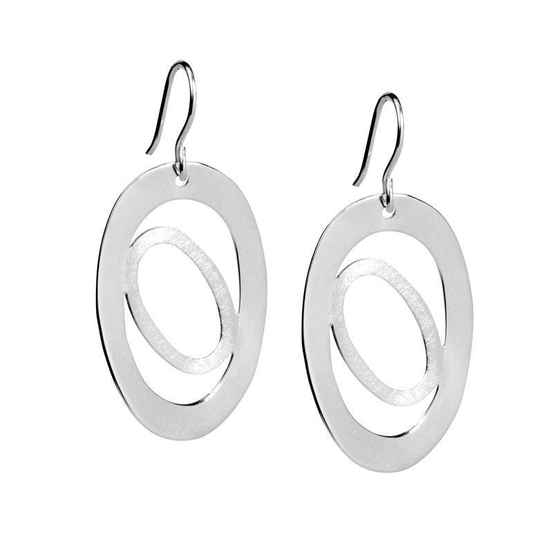 Two Circles - Earrings, handmade earrings, geometric earrings, unique earrings