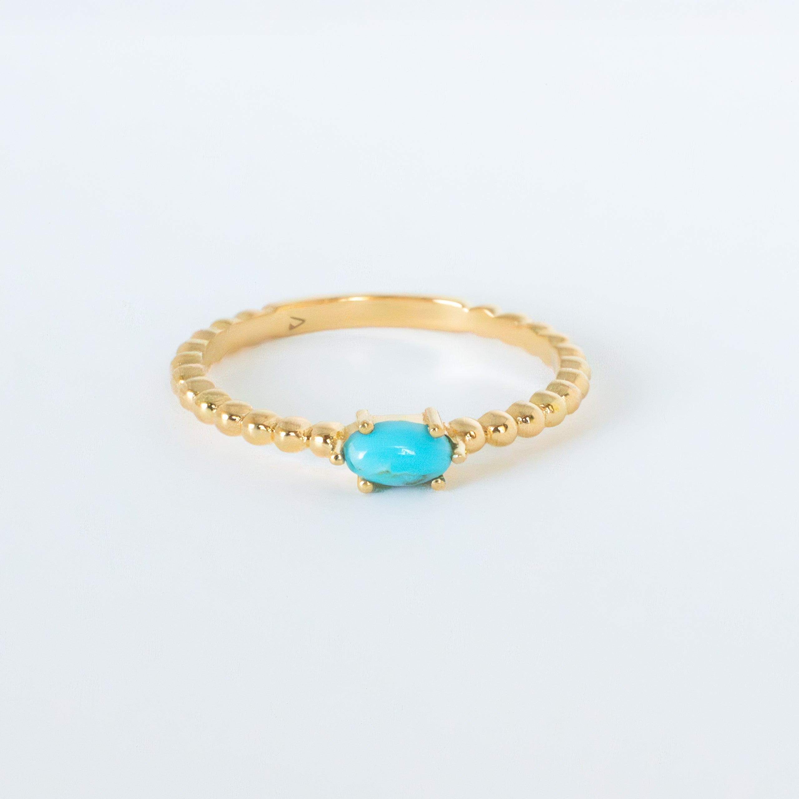 December Birthstone - Turquoise Beaded Ring