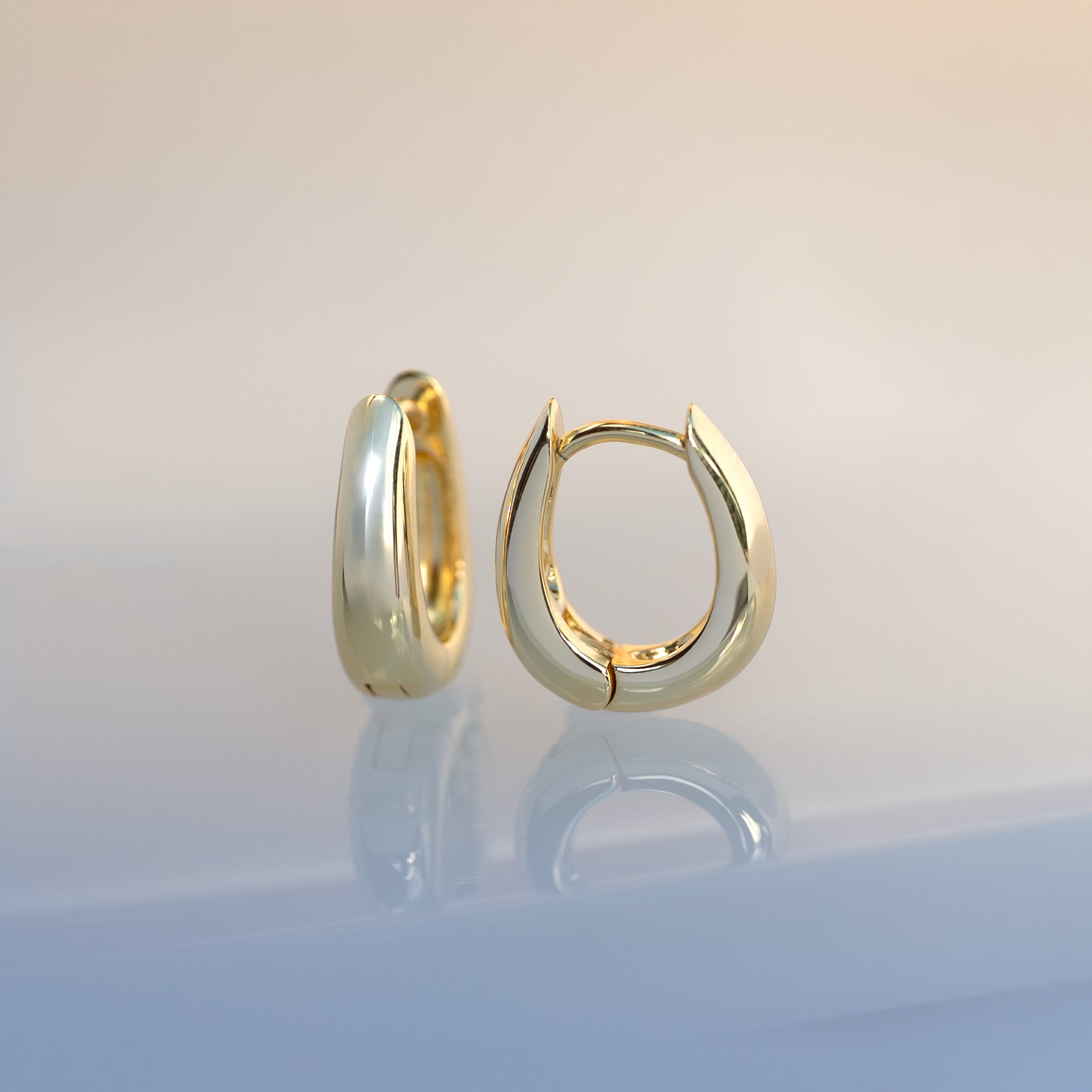 14k gold hoops chunky earrings