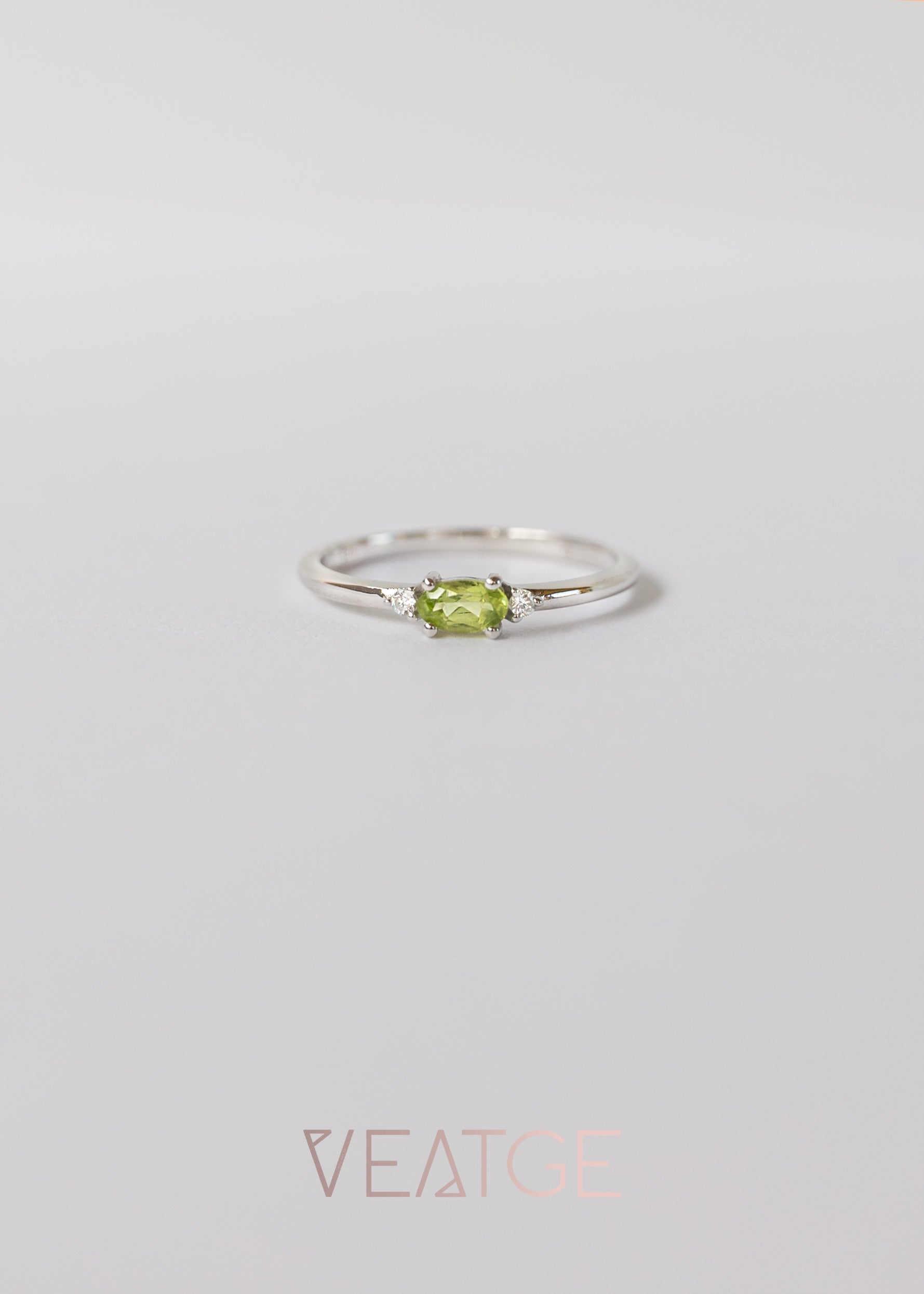 August Birthstone - Peridot Stacking Ring