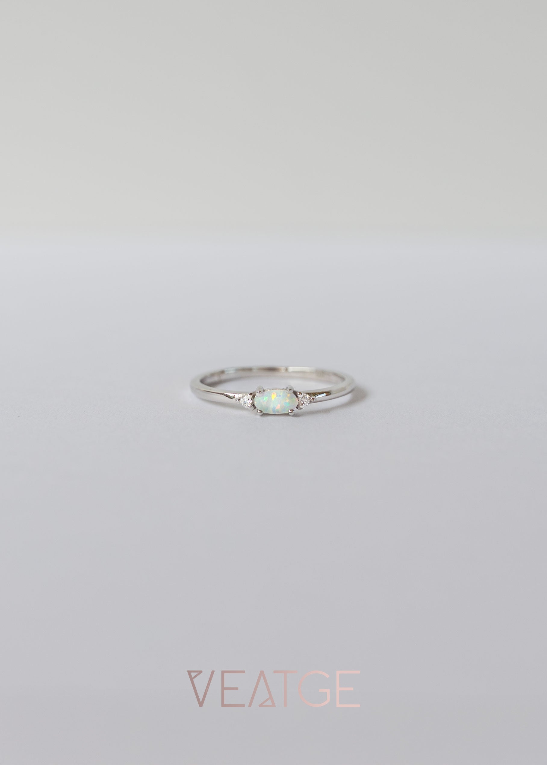 October Birthstone - Opal Stacking Ring