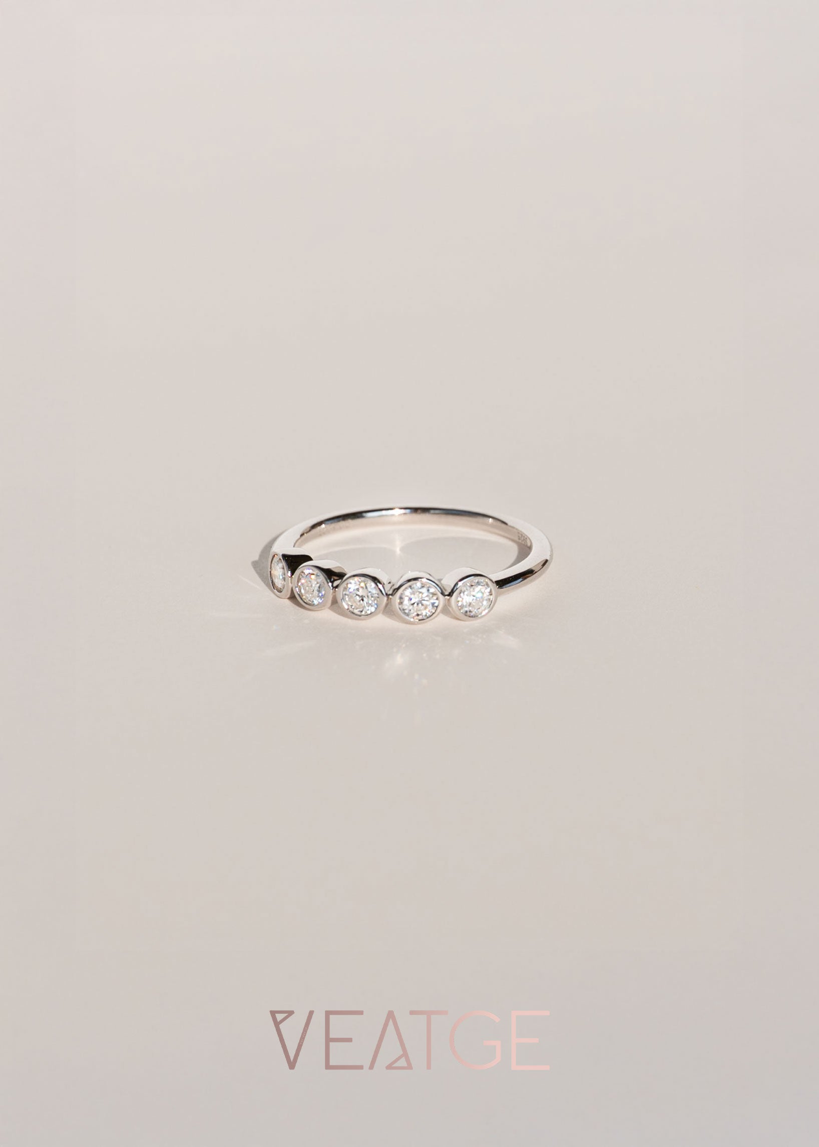 Moissanite Wedding Band Half Eternity, 5 stone Moissanite Diamond Ring Silver 925 Anti-tarnish, Simple Wedding Band for Women Birthday Gifts, 5th Anniversary Gift for Wife