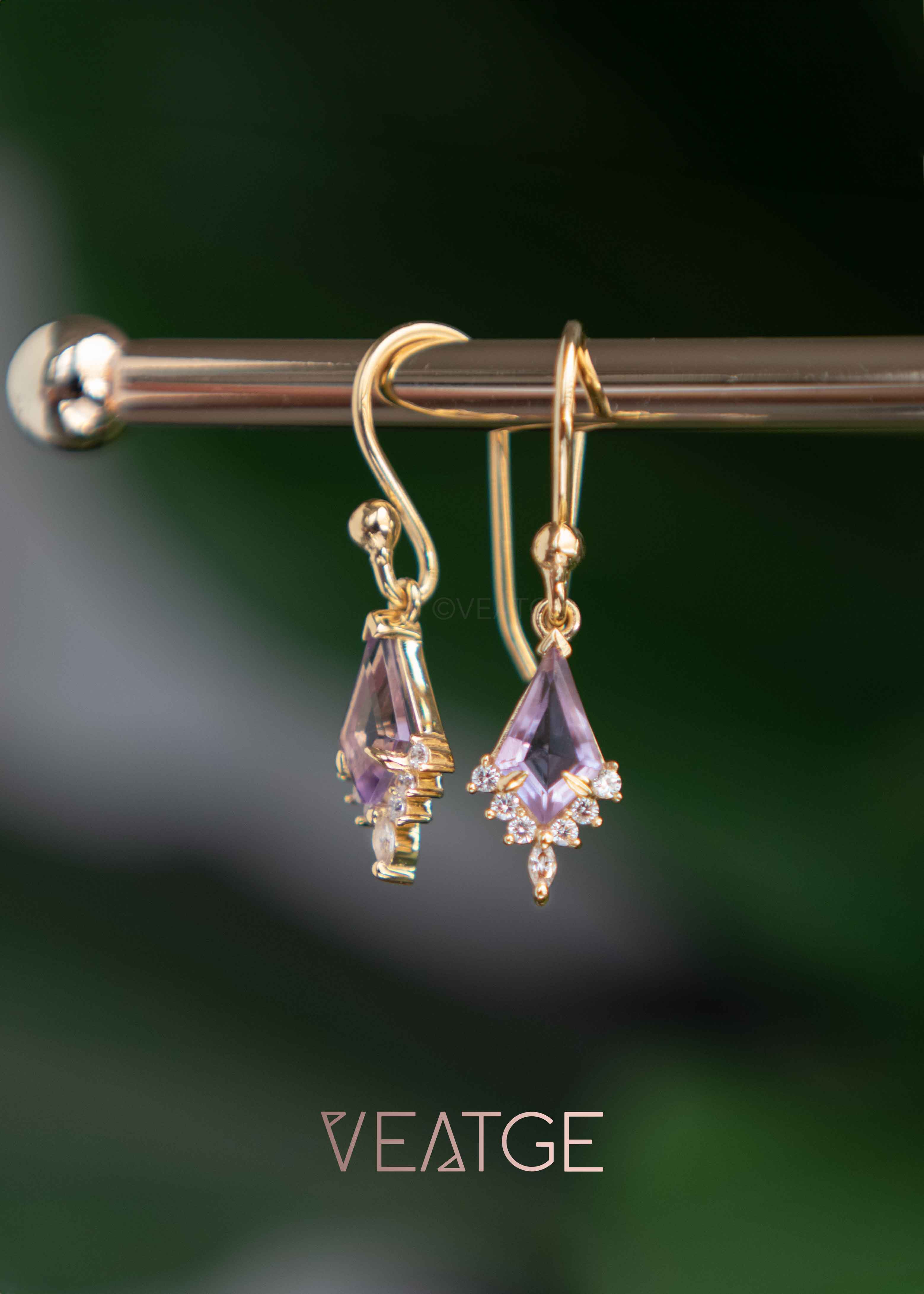 Kite Amethyst Earrings Gift Set