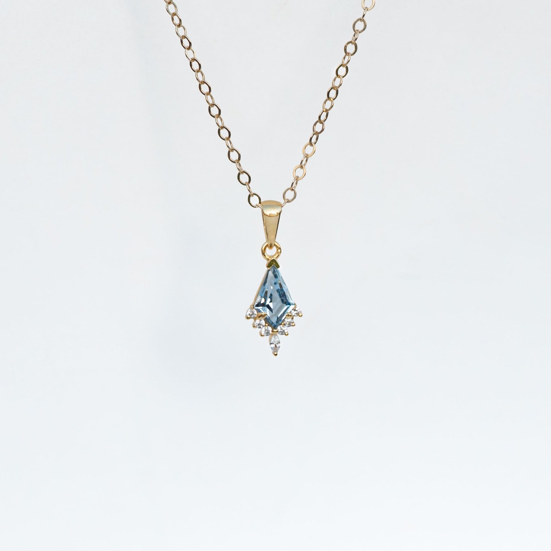 Aquamarine Kite Necklace