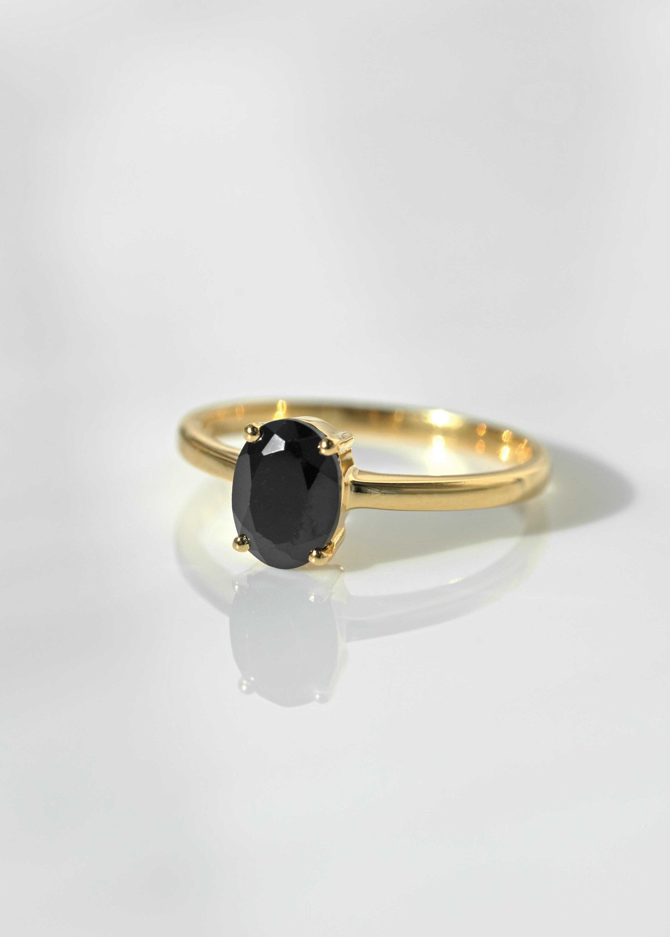 Gold Black Onyx Ring