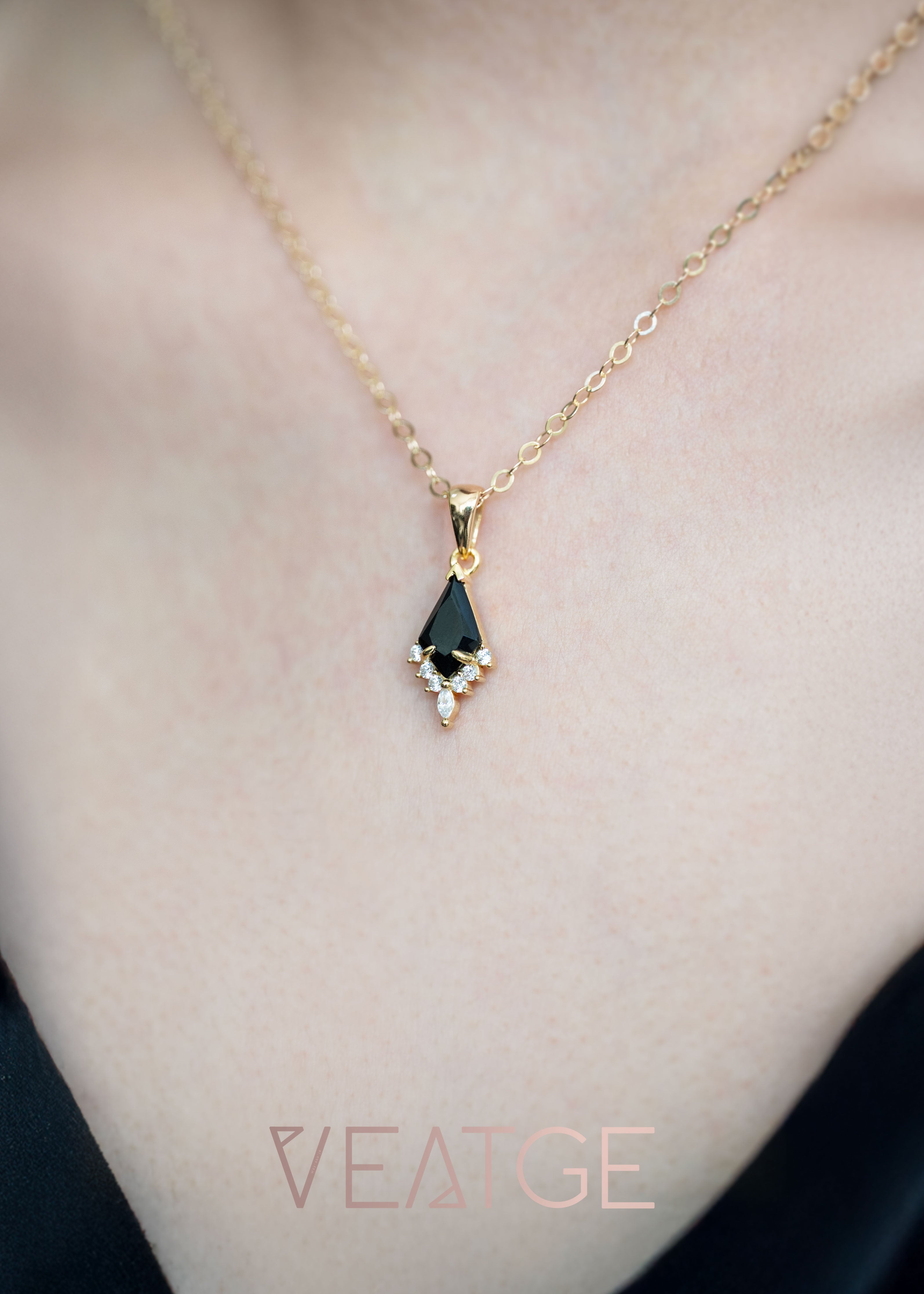 Black Onyx Kite Necklace